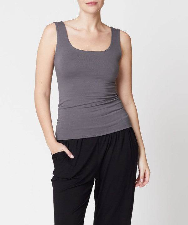 BAMBOO DOUBLE LAYERED TANK - Shop Style & More | Fresh Looks, Everyday Deals & Free Shipping
