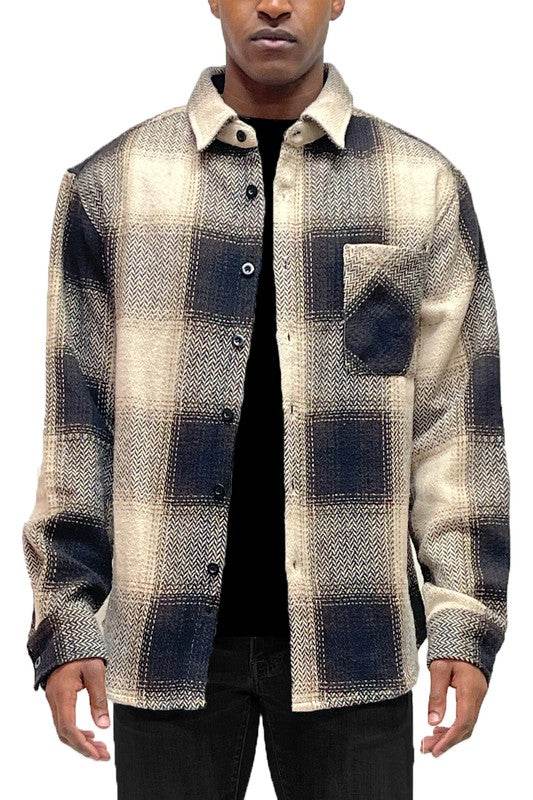 Flannel Shirt Jacket Checkered Plaid Shacket - Shop Style & More | Fresh Looks, Everyday Deals & Free Shipping