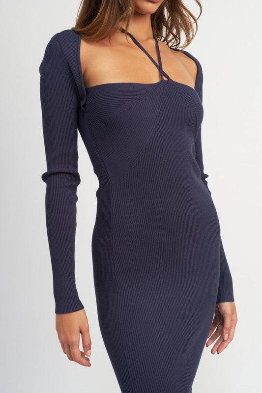 HALTER NECK MAXI DRESS WITH SLIT - Shop Style & More | Fresh Looks, Everyday Deals & Free Shipping