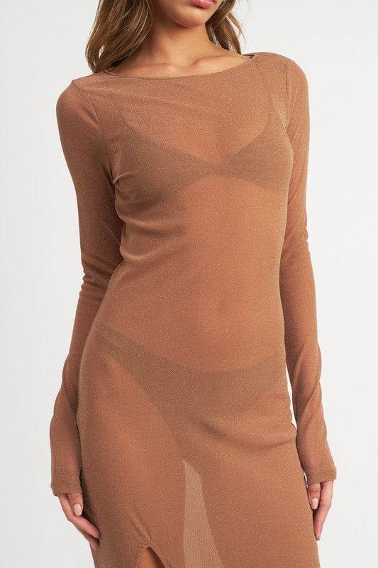 GLITTER MESH MAXI DRESS - Shop Style & More | Fresh Looks, Everyday Deals & Free Shipping
