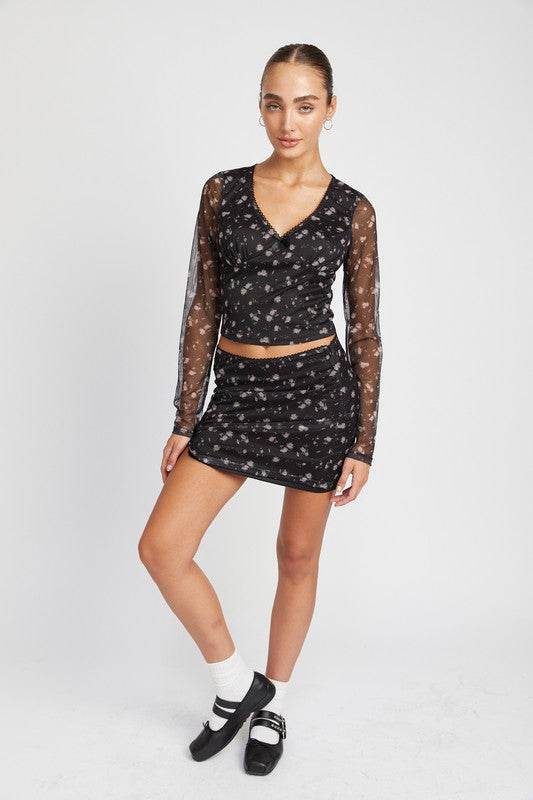 MESH MINI SKIRT WITH SATIN BOW DETAIL - Shop Style & More | Fresh Looks, Everyday Deals & Free Shipping