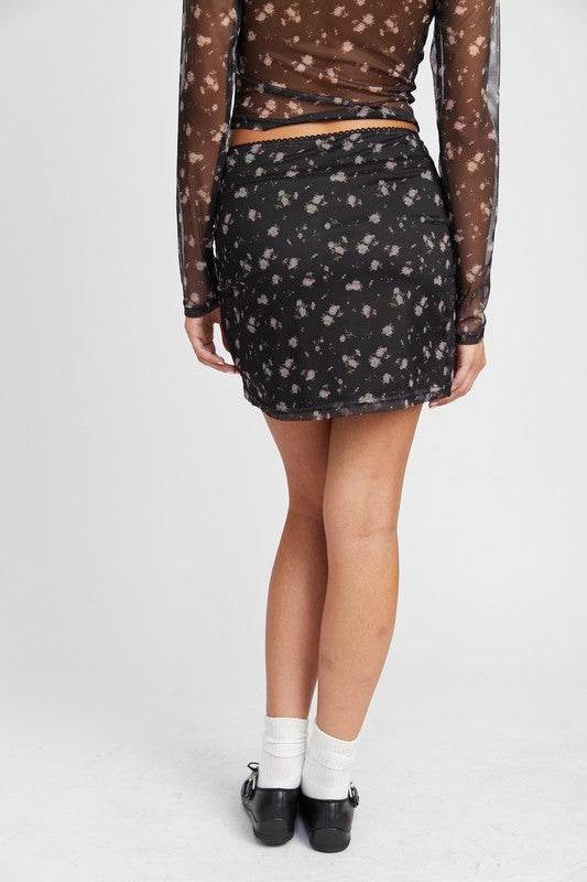 MESH MINI SKIRT WITH SATIN BOW DETAIL - Shop Style & More | Fresh Looks, Everyday Deals & Free Shipping