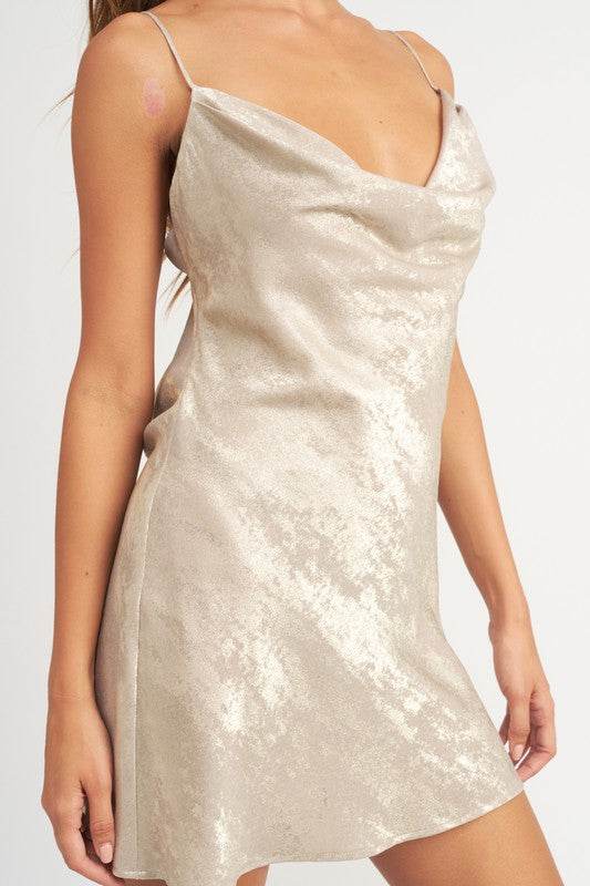 COWL NECK MNI SLIP DRESS - Shop Style & More | Fresh Looks, Everyday Deals & Free Shipping