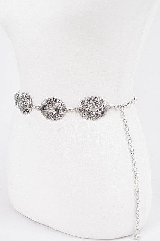 Textured Concho Western Chain Belt - Shop Style & More | Fresh Looks, Everyday Deals & Free Shipping
