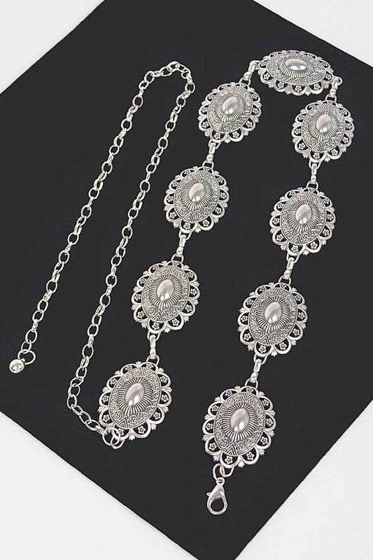 Textured Concho Western Chain Belt - Shop Style & More | Fresh Looks, Everyday Deals & Free Shipping