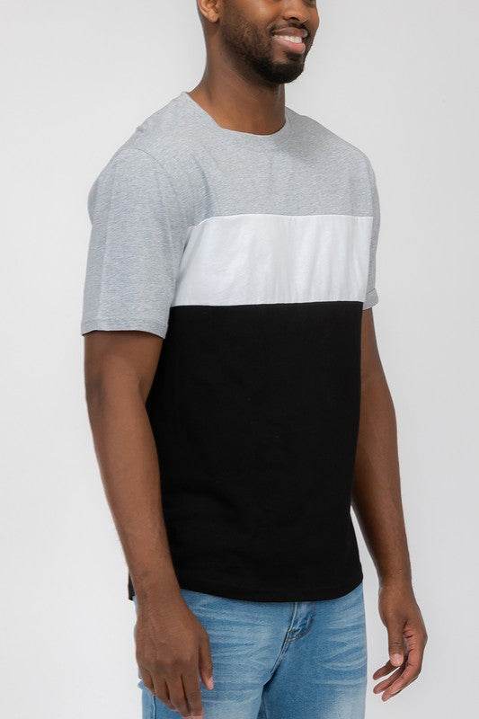 COLOR BLOCK SHORT SLEEVE TSHIRT - Shop Style & More | Fresh Looks, Everyday Deals & Free Shipping