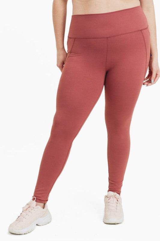 Curvy Tapered Band Essential High Waist Leggings - Shop Style & More | Fresh Looks, Everyday Deals & Free Shipping