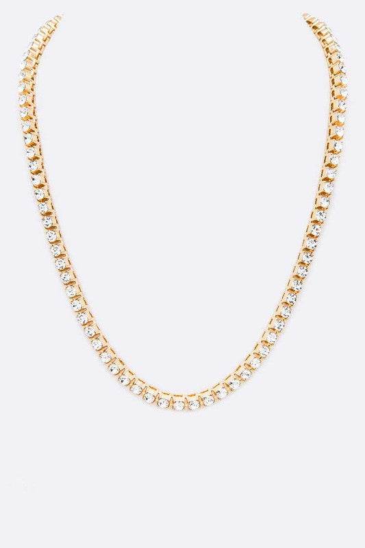 18 Rhinestone Single Row Necklace - Shop Style & More | Fresh Looks, Everyday Deals & Free Shipping