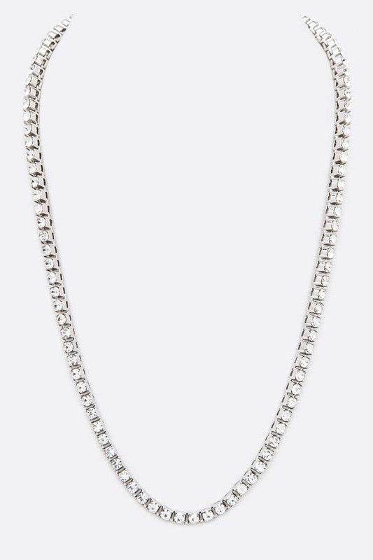 23 Single Row Rhinestone Necklace - Shop Style & More | Fresh Looks, Everyday Deals & Free Shipping