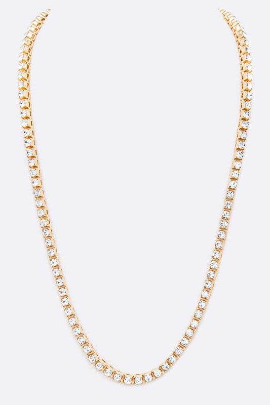 23 Single Row Rhinestone Necklace - Shop Style & More | Fresh Looks, Everyday Deals & Free Shipping
