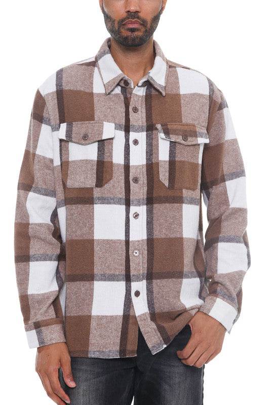 Mens Checkered Soft Flannel Shacket - Shop Style & More | Fresh Looks, Everyday Deals & Free Shipping