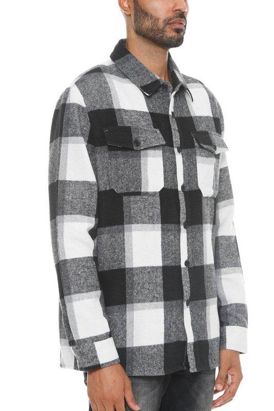 Mens Checkered Soft Flannel Shacket - Shop Style & More | Fresh Looks, Everyday Deals & Free Shipping