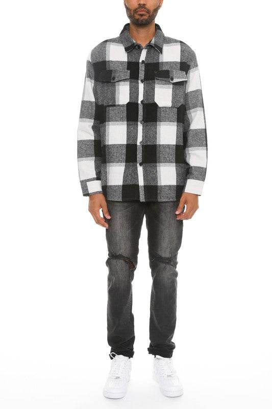 Mens Checkered Soft Flannel Shacket - Shop Style & More | Fresh Looks, Everyday Deals & Free Shipping