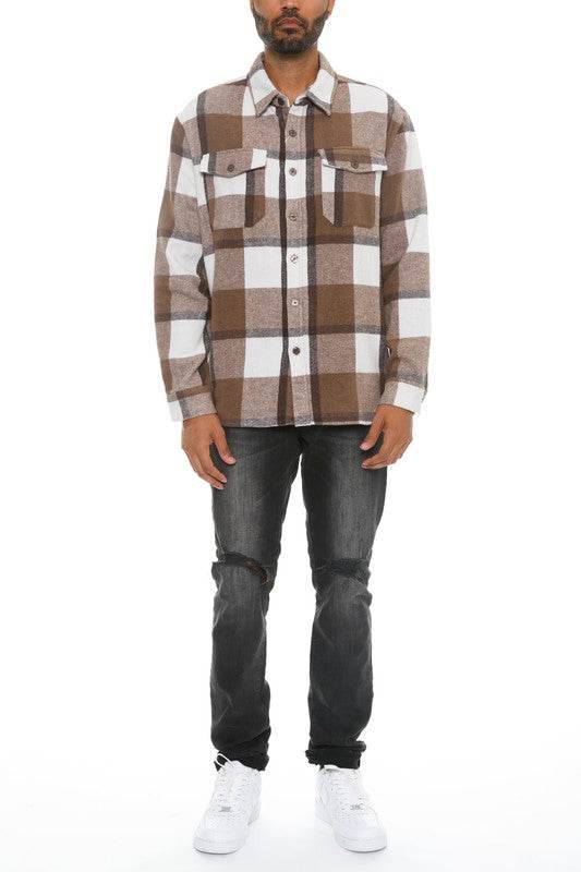 Mens Checkered Soft Flannel Shacket - Shop Style & More | Fresh Looks, Everyday Deals & Free Shipping