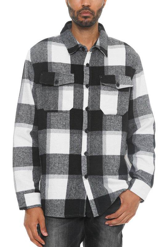 Mens Checkered Soft Flannel Shacket - Shop Style & More | Fresh Looks, Everyday Deals & Free Shipping