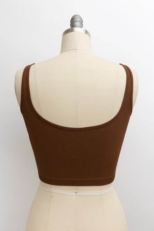 Ribbed Underline Seams Brami Top - Shop Style & More | Fresh Looks, Everyday Deals & Free Shipping