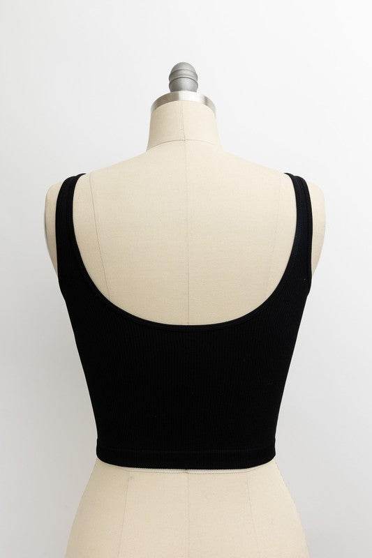 Ribbed Underline Seams Brami Top - Shop Style & More | Fresh Looks, Everyday Deals & Free Shipping