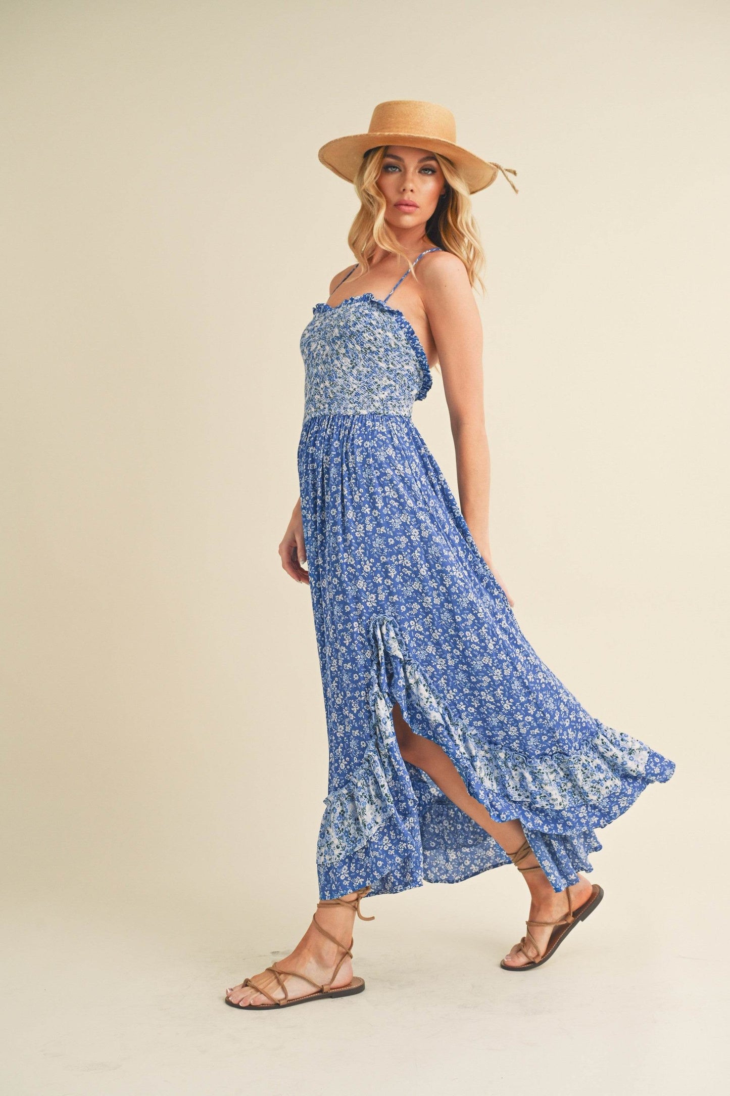 Aemi + Co Ditsy Floral Ruffled Hem Maxi Cami Dress - Shop Style & More | Fresh Looks, Everyday Deals & Free Shipping