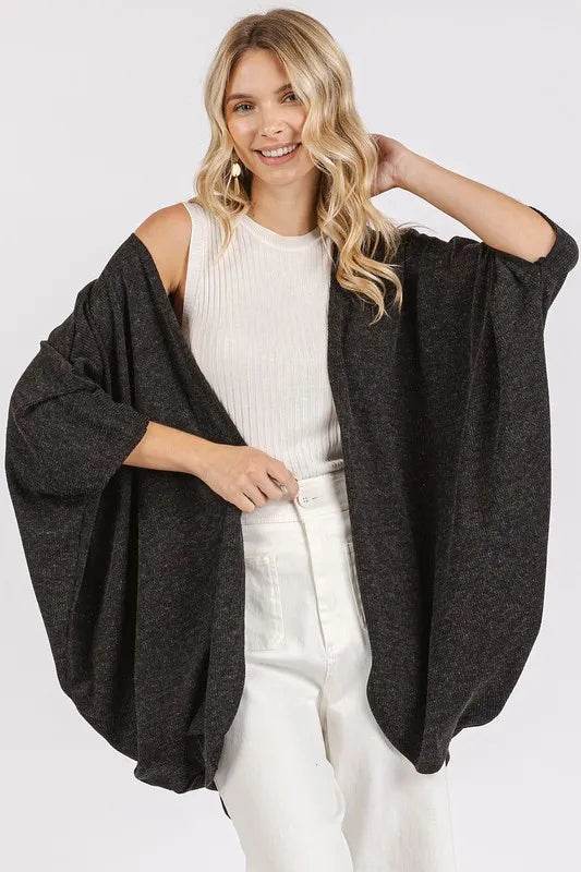 Mittoshop Open Front Batwing Sleeve Cardigan - Shop Style & More | Fresh Looks, Everyday Deals & Free Shipping