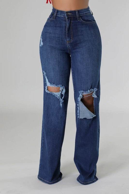 Jade Wide Leg Jean in Dark Denim - Shop Style & More | Fresh Looks, Everyday Deals & Free Shipping