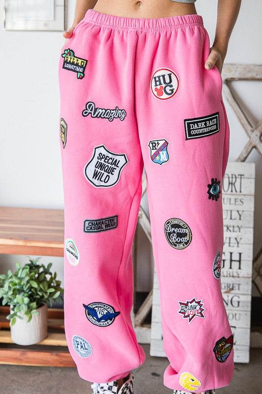 Hight waist Multi Patches Jogger Pants JBJ1022 - Shop Style & More | Fresh Looks, Everyday Deals & Free Shipping