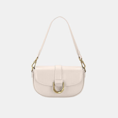 David Jones PU Leather Shoulder Bag Ivory One Size Bags