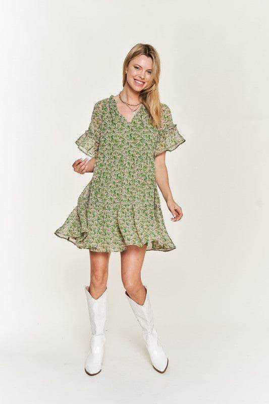 Floral print v-neck mini dress - Shop Style & More | Fresh Looks, Everyday Deals & Free Shipping