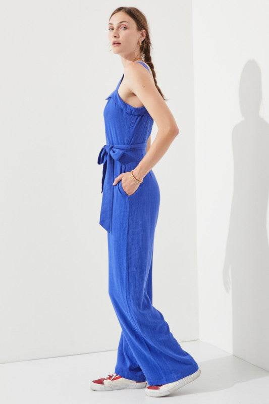 PLUS SLEEVELESS ADJUSTABLE STRAP BUTTON JUMPSUIT - Shop Style & More | Fresh Looks, Everyday Deals & Free Shipping