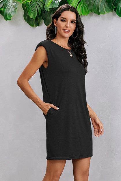 Round Neck Solid Sleeveless Shirt Dress - Shop Style & More | Fresh Looks, Everyday Deals & Free Shipping