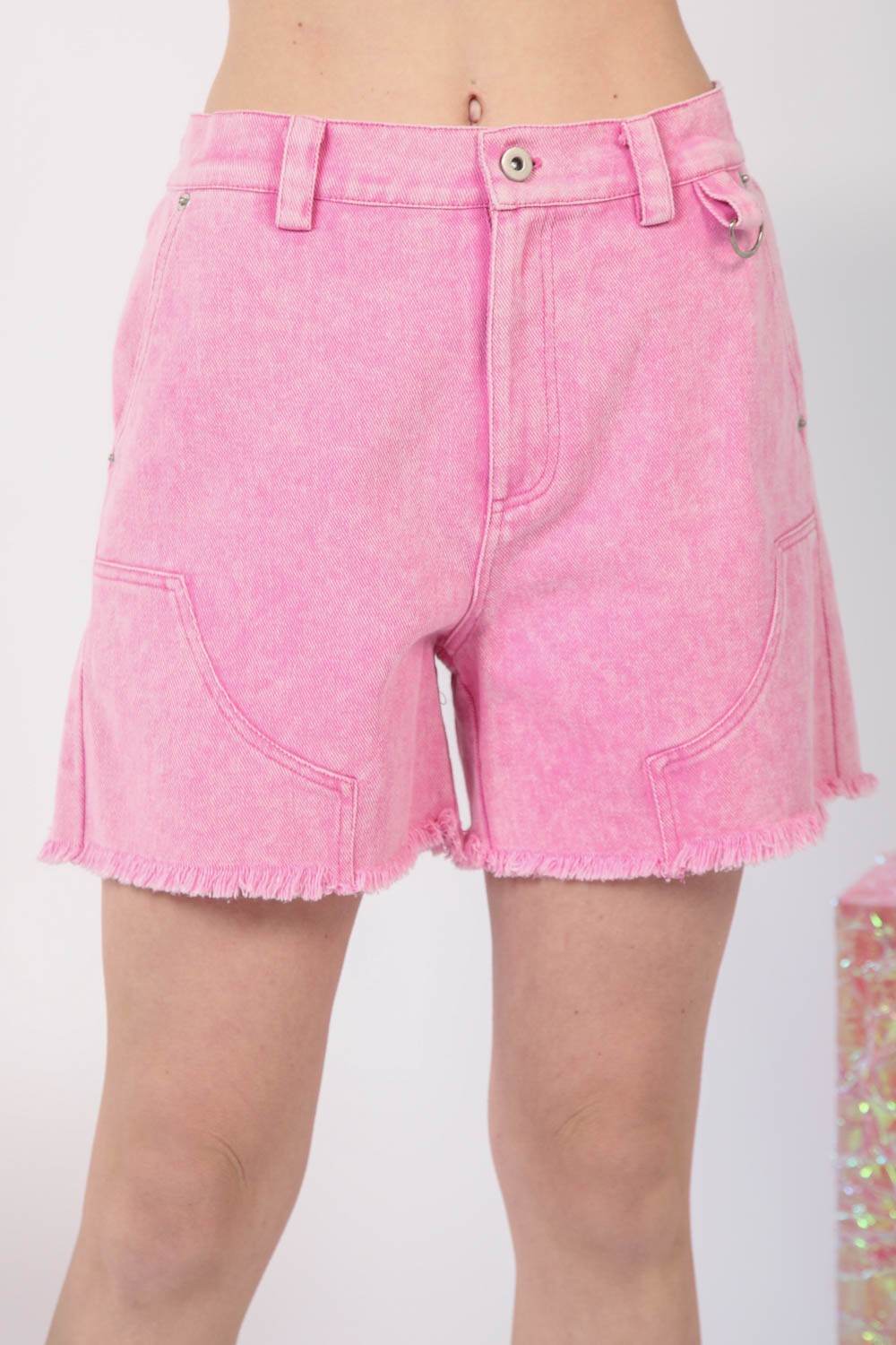 VERY J Washed Raw Hem Denim Shorts - Shop Style & More | Fresh Looks, Everyday Deals & Free Shipping