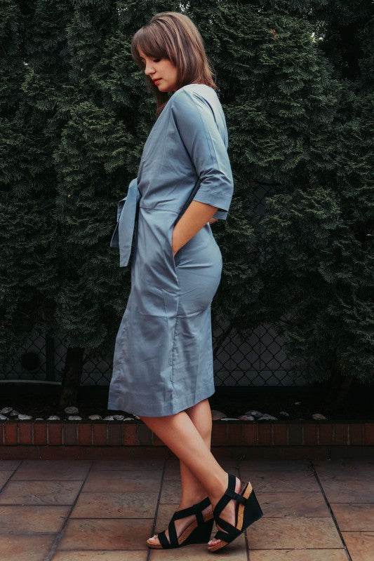 White Dress jacket 3/4 sleeve ties in front with p - Shop Style & More | Fresh Looks, Everyday Deals & Free Shipping