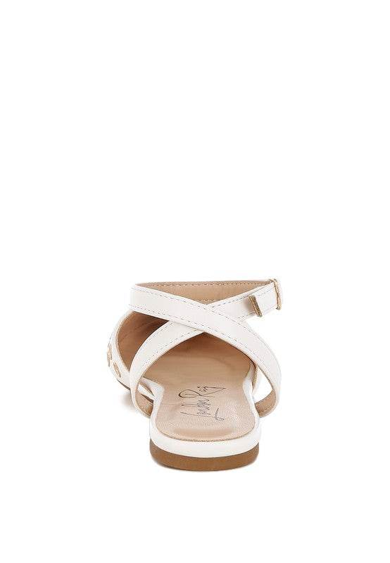 Chalcis Eyelet Detail Flat Sandals - Shop Style & More | Fresh Looks, Everyday Deals & Free Shipping
