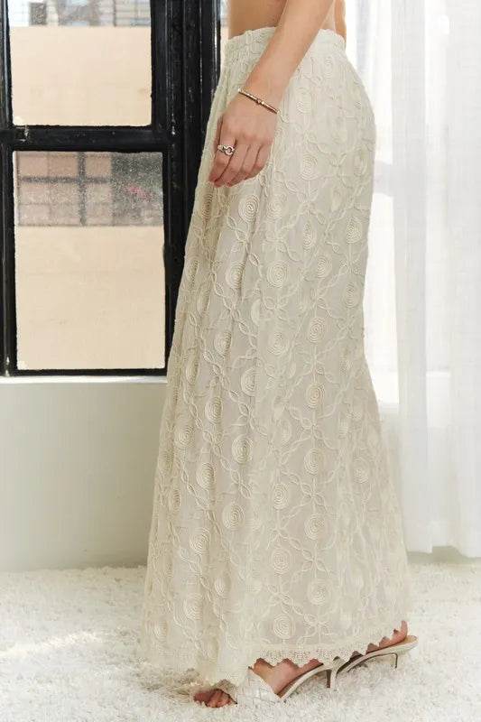 ADORA Elastic Waist Applique Maxi Skirt - Shop Style & More | Fresh Looks, Everyday Deals & Free Shipping