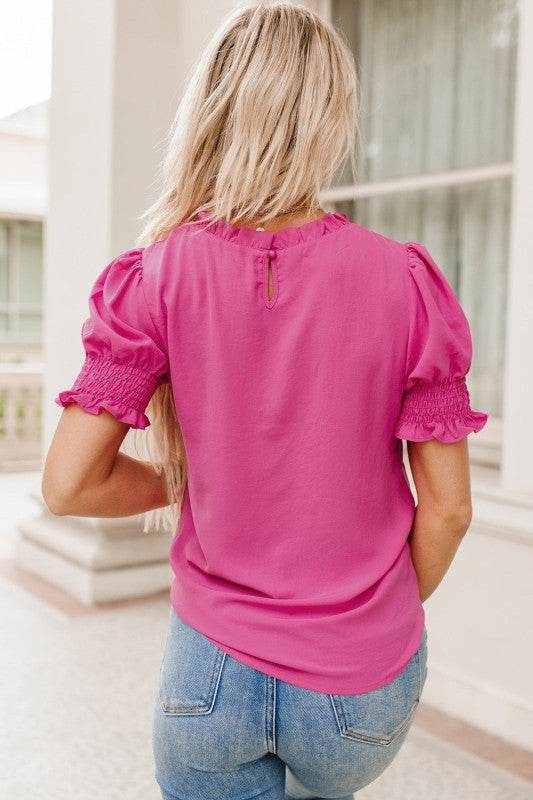 Adalee Smocked Puff Sleeve Blouse - Shop Style & More | Fresh Looks, Everyday Deals & Free Shipping