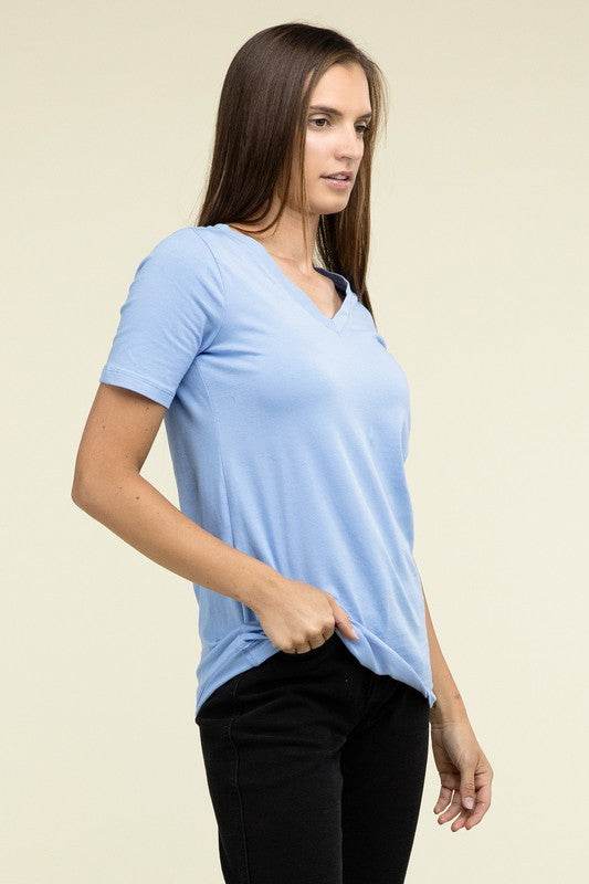 Cotton V-Neck Short Sleeve T-Shirts - Shop Style & More | Fresh Looks, Everyday Deals & Free Shipping