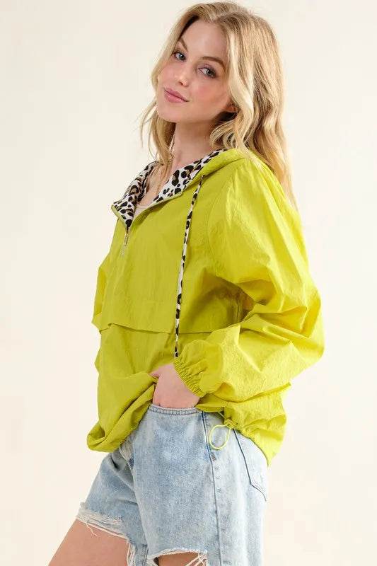 And The Why Leopard Print Hoodie Zipper Up Pocket Windbreaker - Shop Style & More | Fresh Looks, Everyday Deals & Free Shipping