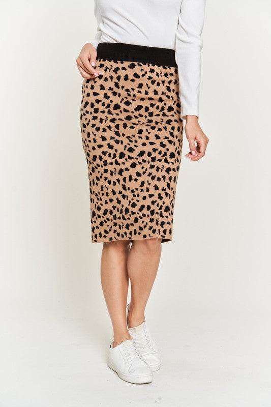 ANIMAL PRINT SWEATER SKIRTS KRS5026-2P - Shop Style & More | Fresh Looks, Everyday Deals & Free Shipping