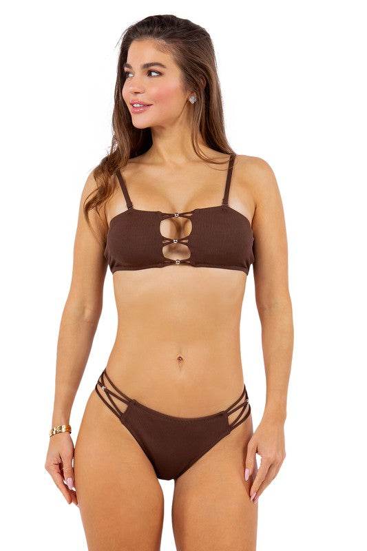 Two Piece Bikini with Lace Cut Out - Shop Style & More | Fresh Looks, Everyday Deals & Free Shipping