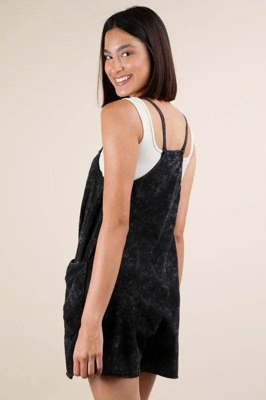 VERY J Plus Size Mineral Washed Sleeveless Knit Romper - Shop Style & More | Fresh Looks, Everyday Deals & Free Shipping