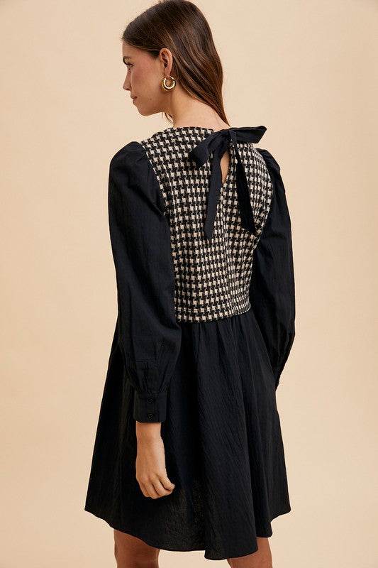 Annie Wear Tie Back Plaid Round Neck Mini Dress - Shop Style & More | Fresh Looks, Everyday Deals & Free Shipping