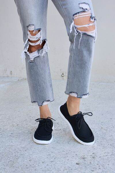 Forever Link Flat Round Toe Lace-Up Sneakers - Shop Style & More | Fresh Looks, Everyday Deals & Free Shipping