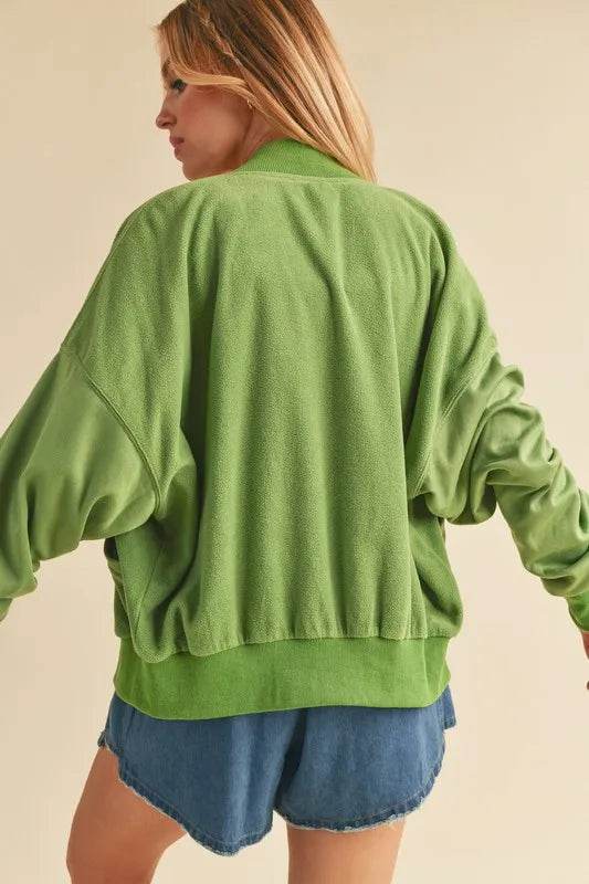 Aemi + Co Snap Down Drop Shoulder Brushed Jacket - Shop Style & More | Fresh Looks, Everyday Deals & Free Shipping