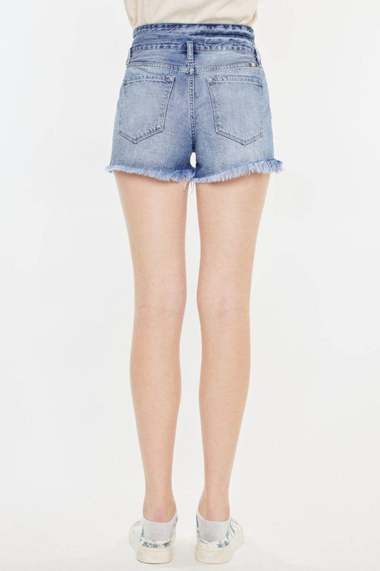 Kancan High Rise Frayed Hem Denim Shorts - Shop Style & More | Fresh Looks, Everyday Deals & Free Shipping