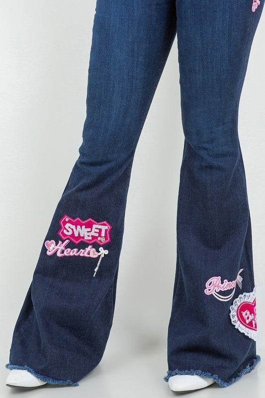 Sweet Heart Bell Bottom Jean- Inseam 32" - Shop Style & More | Fresh Looks, Everyday Deals & Free Shipping