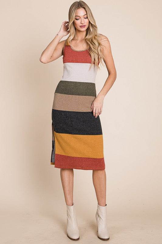 COLOR BLOCK CASUSAL DRESS - Shop Style & More | Fresh Looks, Everyday Deals & Free Shipping