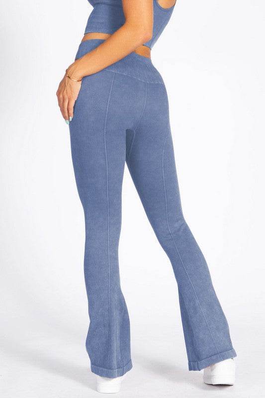 Women's Stone Washed Ribbed Yoga Pants - Shop Style & More | Fresh Looks, Everyday Deals & Free Shipping