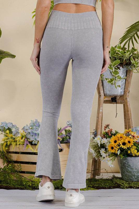 Women's Stone Washed Ribbed Yoga Pants - Shop Style & More | Fresh Looks, Everyday Deals & Free Shipping