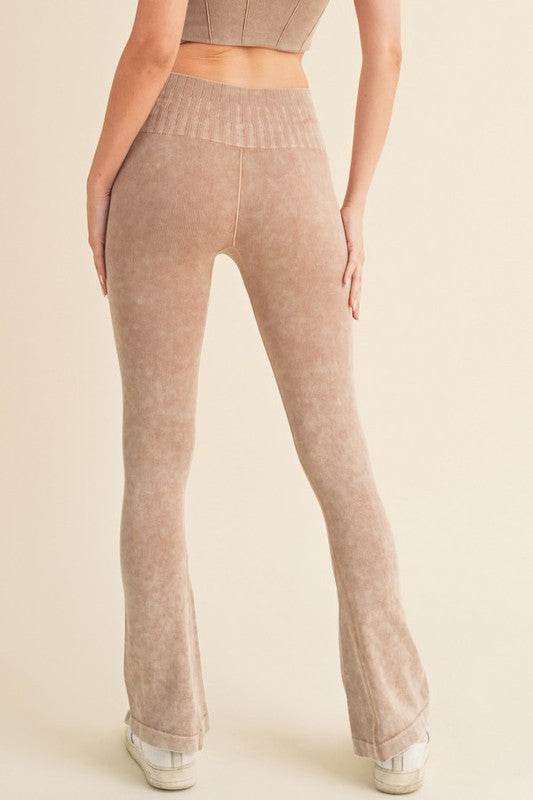 Women's Stone Washed Ribbed Yoga Pants - Shop Style & More | Fresh Looks, Everyday Deals & Free Shipping