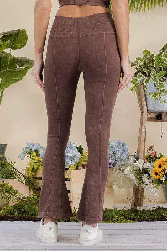 Women's Stone Washed Ribbed Yoga Pants - Shop Style & More | Fresh Looks, Everyday Deals & Free Shipping