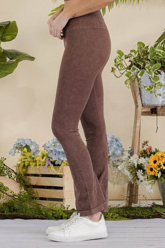 Women's Stone Washed Ribbed Yoga Pants - Shop Style & More | Fresh Looks, Everyday Deals & Free Shipping